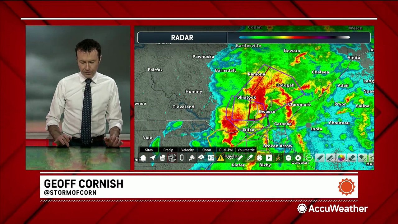 Tornado threat passes extremely close to Tulsa