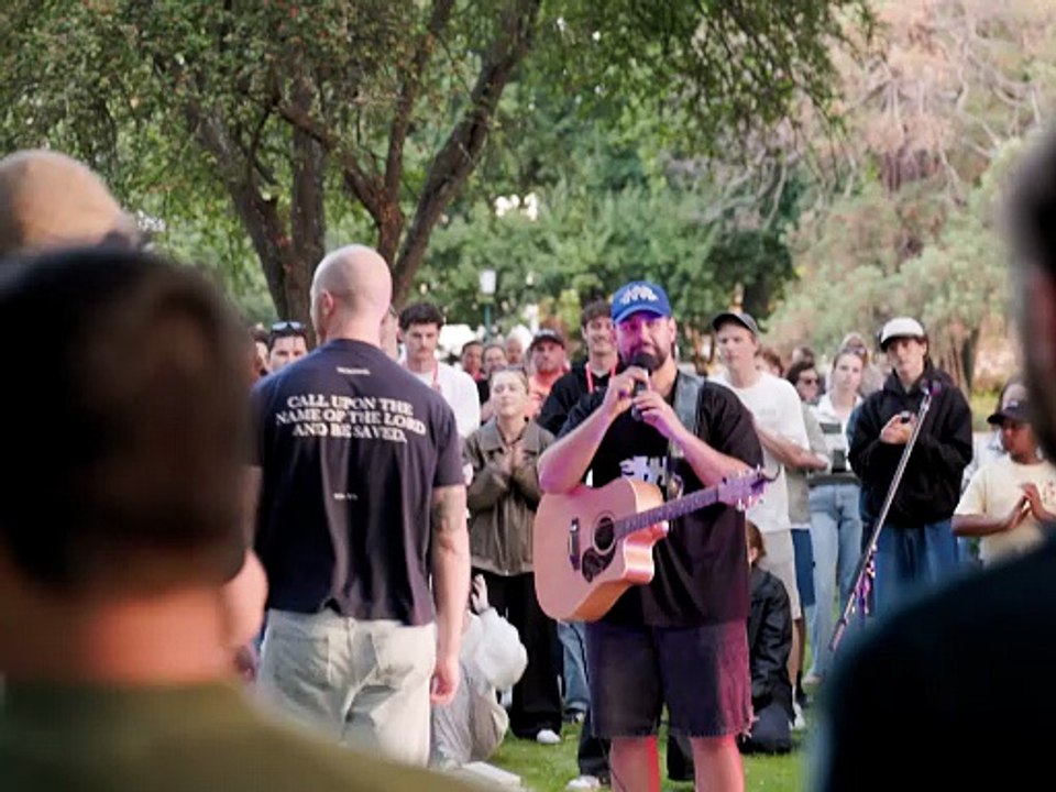 Rhys shares his story at Praise in the Park | The Examiner | March 2026