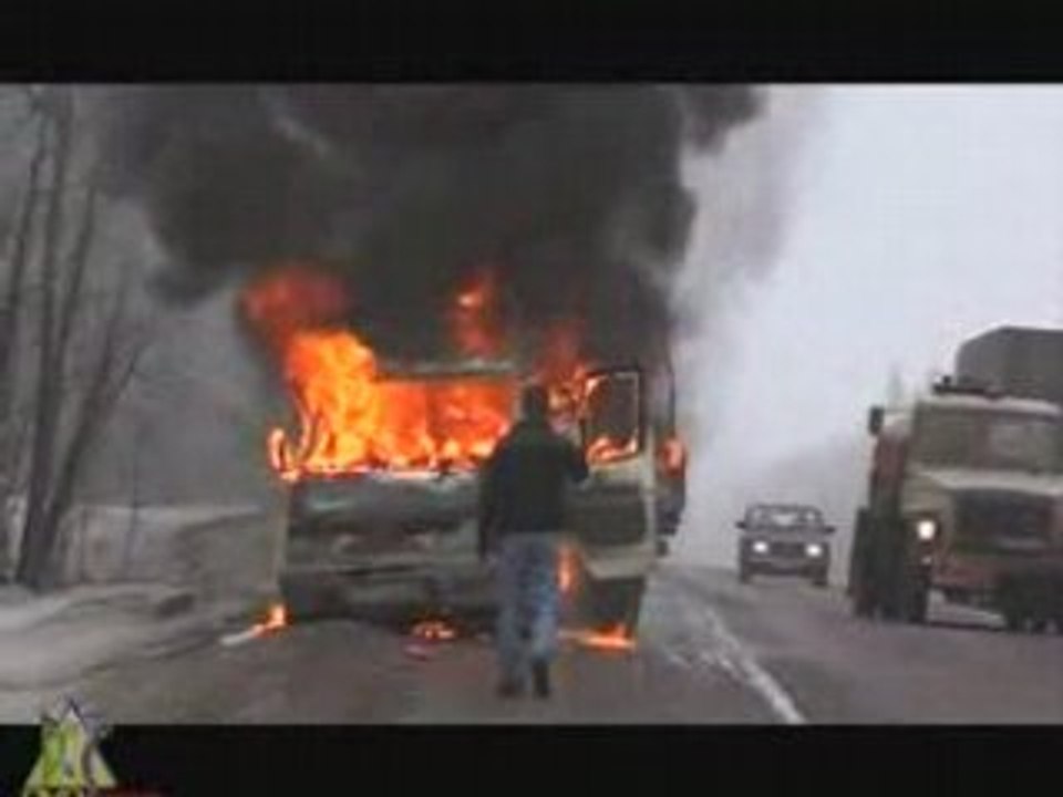 ПОЖАР НА  ДОРОГЕ