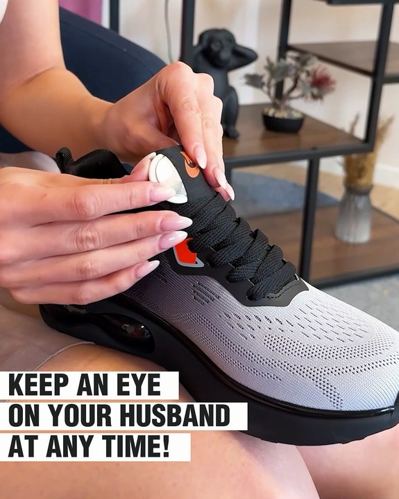 Know where your husband is at all times with this hack! 👟🤣