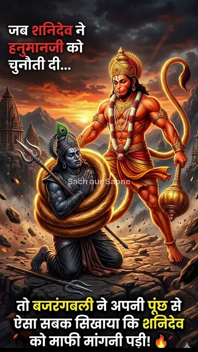 जब शनिदेव ने हनुमानजी को चुनौती दी… फिर जो हुआ देखकर सब हैरान रह गए!  | Hanuman vs Shani Dev