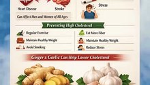 Ginger and garlic are effective in helping lower high cholesterol.