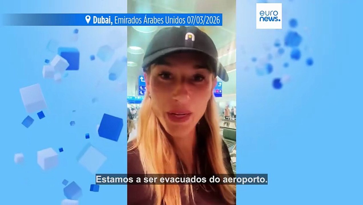 Jornalista da Euronews procura abrigo no aeroporto do Dubai durante ataque de drones iranianos