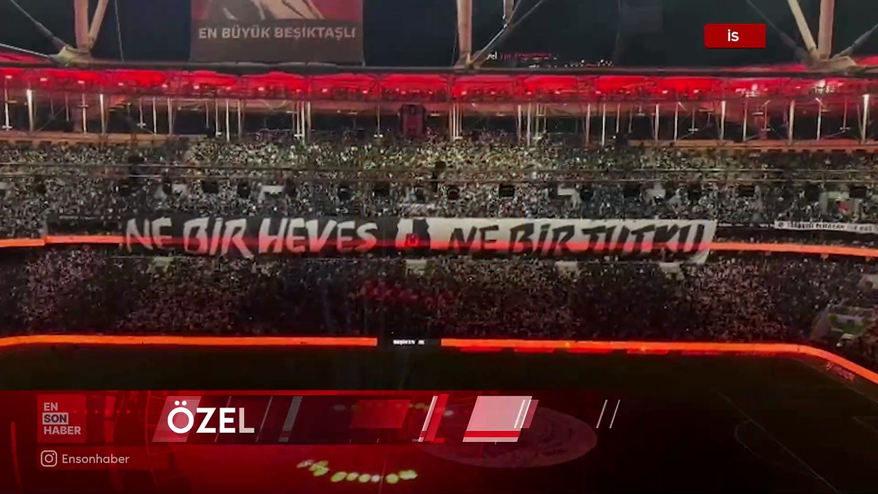 Beşiktaş taraftarından Galatasaray derbisine özel koreografi