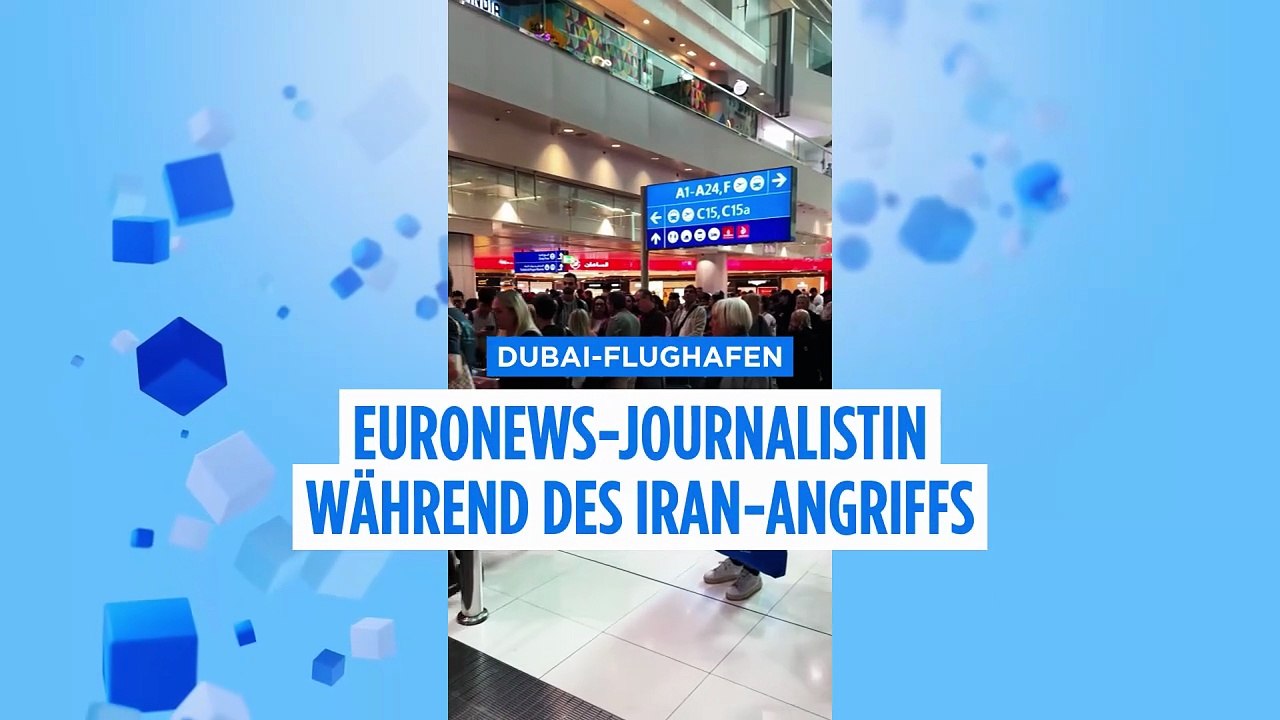 Schwarzer Rauch: Euronews-Journalistin sucht während des Iran-Angriffs am Flughafen in Dubai Schutz