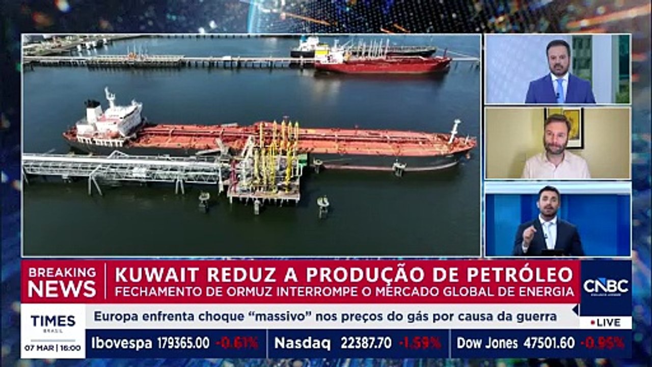 Produção de petróleo tem forte redução no Kuwait após fechamento do Estreito de Ormuz