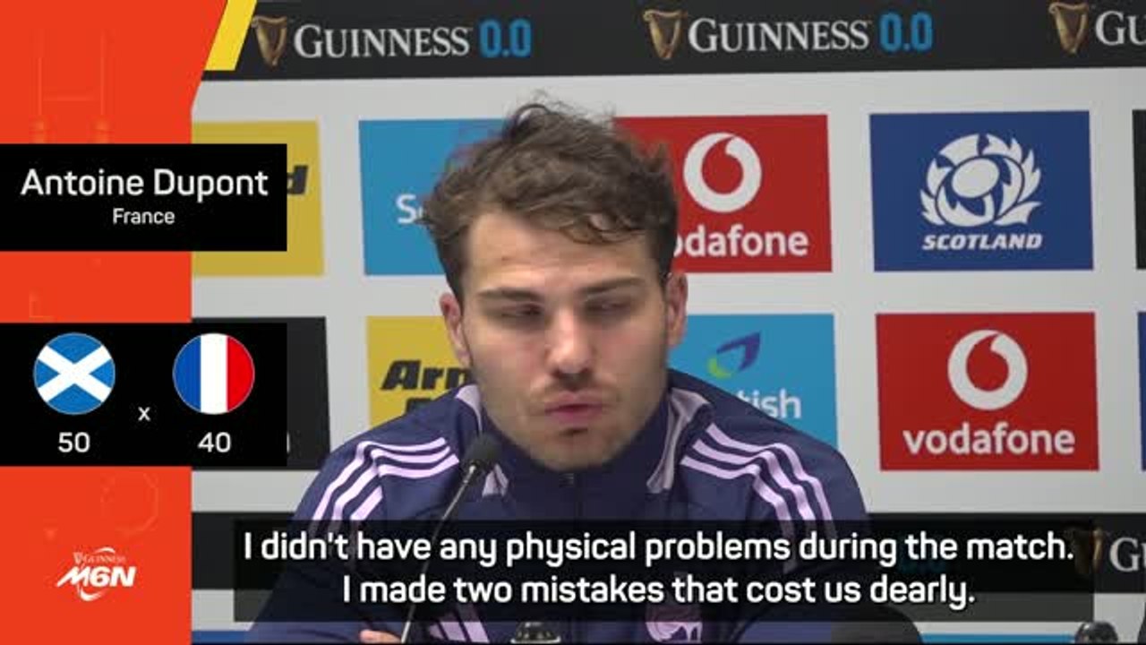 Dupont blames himself for shock loss to Scotland