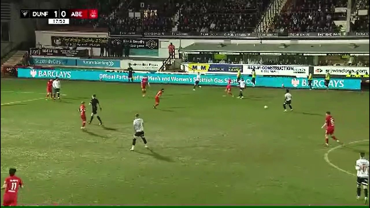 Dunfermline Vs Aberdeen 1 half Scottish Cup Quarter Final