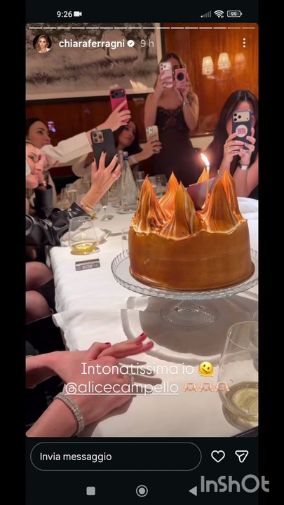 Chiara Ferragni story of day tornata da Parigi a milano