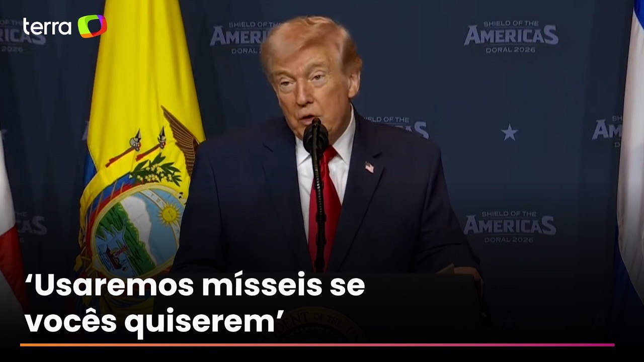 Trump cita 'míssil de alta precisão' e diz que EUA estão em perigo