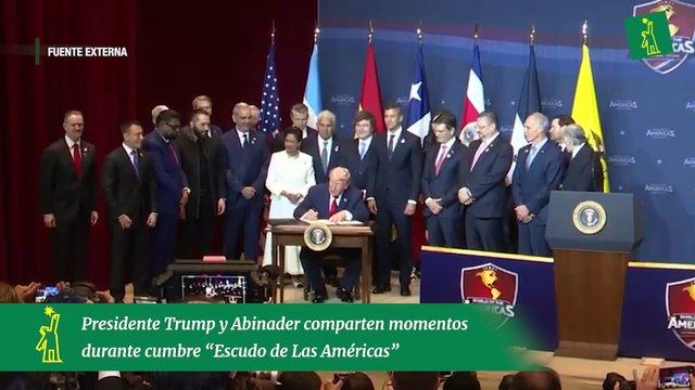 Presidente Trump y Abinader comparten momentos durante cumbre “Escudo de Las Américas”
