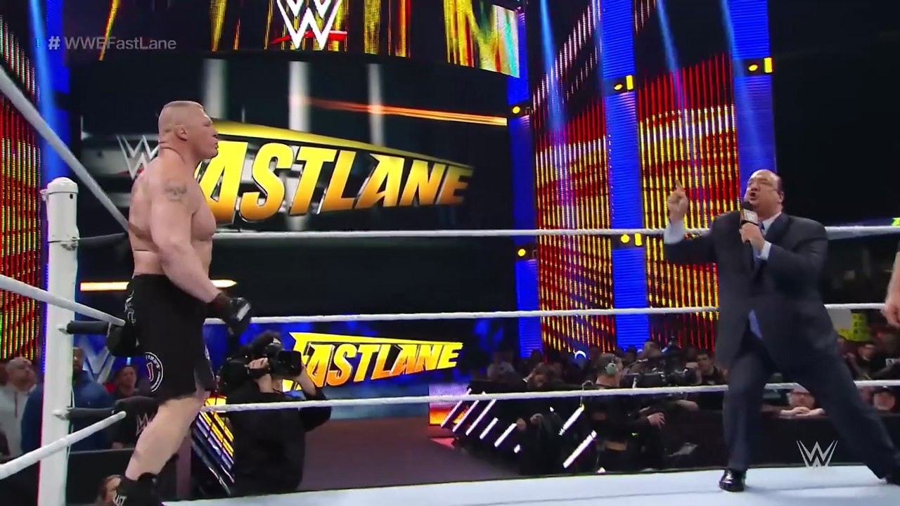 FULL MATCH Roman Reigns vs. Brock Lesnar vs. Dean Ambrose Fastlane 2016 (1)