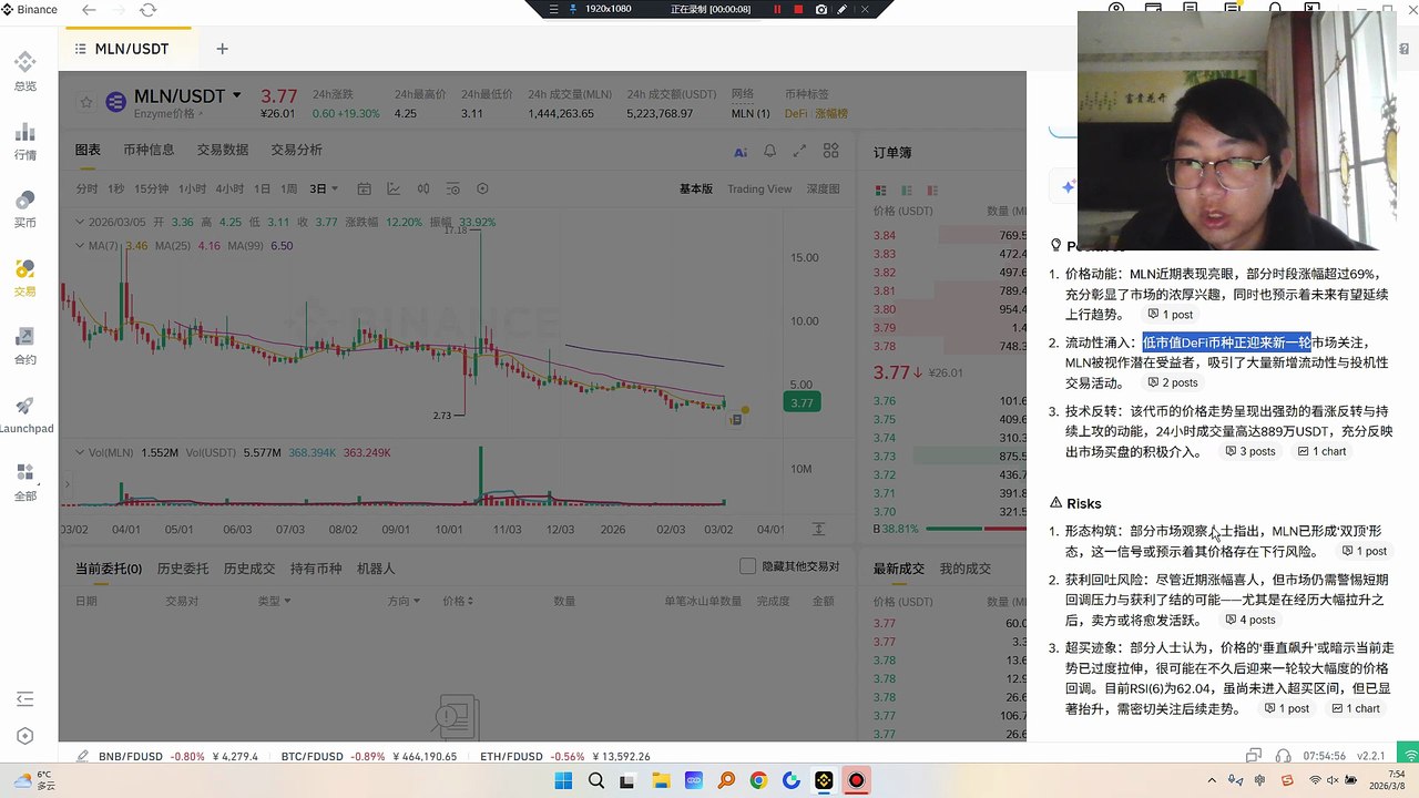 MLN预计最高到5.0低市值DeFi币种正迎来新一轮市场关注，MLN被视作潜在受益者，吸引了大量新增流动性与投机性交易活动。MLN 是 Enzyme 的官方代币。Enzyme 成立于 2017 年，通过全面的“保险库即服务”和金融工具产品，为行业领导者提供代币化金融基础设施。这些解决方案能够高效管理链上资产，优化运营流程，并制定量身定制的财务策略，以应对独特的目标和挑战。