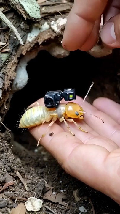 Termite POV Inside a Real Underground Colony  Body-Mounted Micro Camera Footage