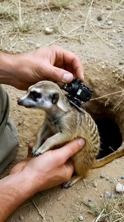Meerkat POV Camera Enters a Hidden Underground Colony  Real Burrow Footage