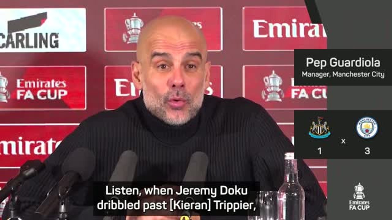 Guardiola rants at Doku decision as Man City beat Newcastle