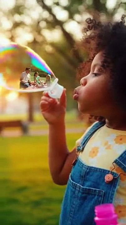 Floating Memories: AI Bubbles Playing Old Home Movies 📽️