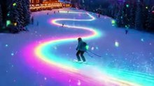 A Neon Winter: Rainbow Snowfall in 4K AI ❄️🌈