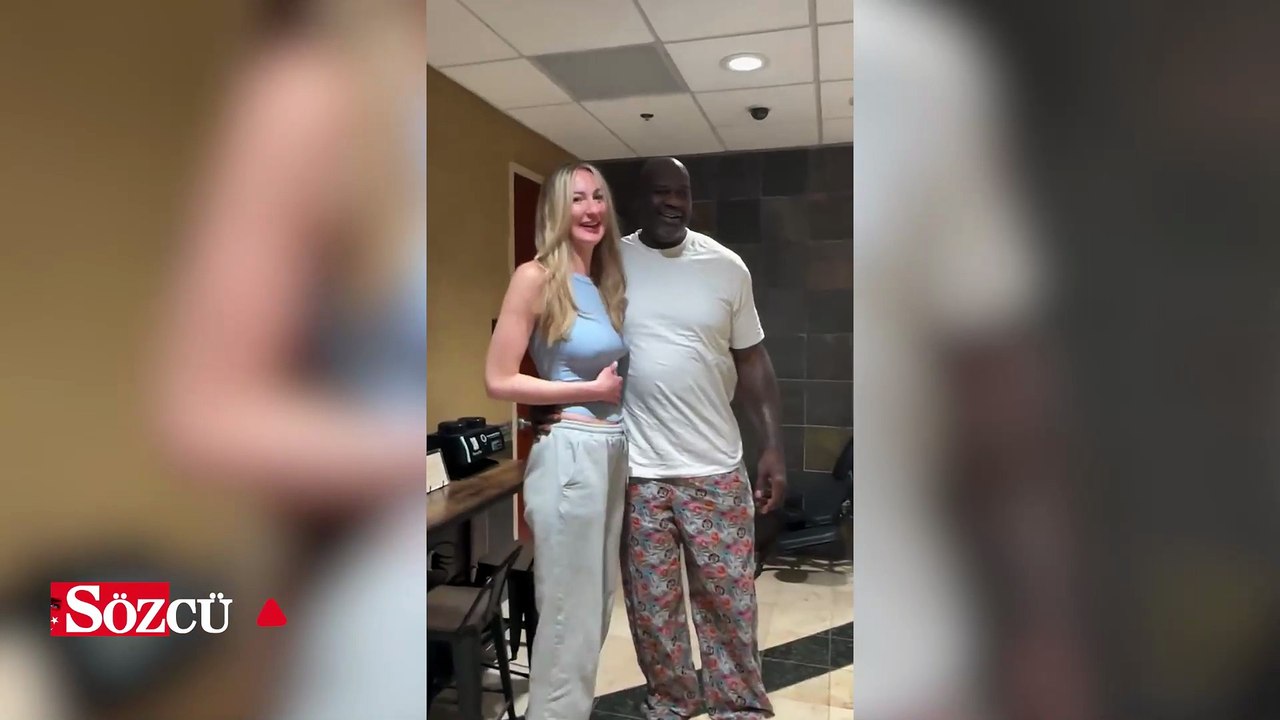 Shaquille O’Neal ve dünyanın en uzun modeli Ekaterina Lisina buluştu! Boyları sosyal medyayı salladı