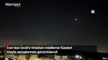 İran'dan İsrail'e fırlatılan misilleme füzeleri Hayfa semalarında görüntülendi