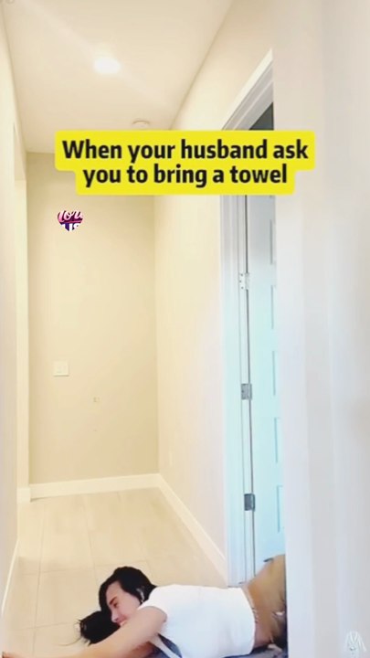 When Your Husband Asks for a Towel 😂 #FunnyCouples”