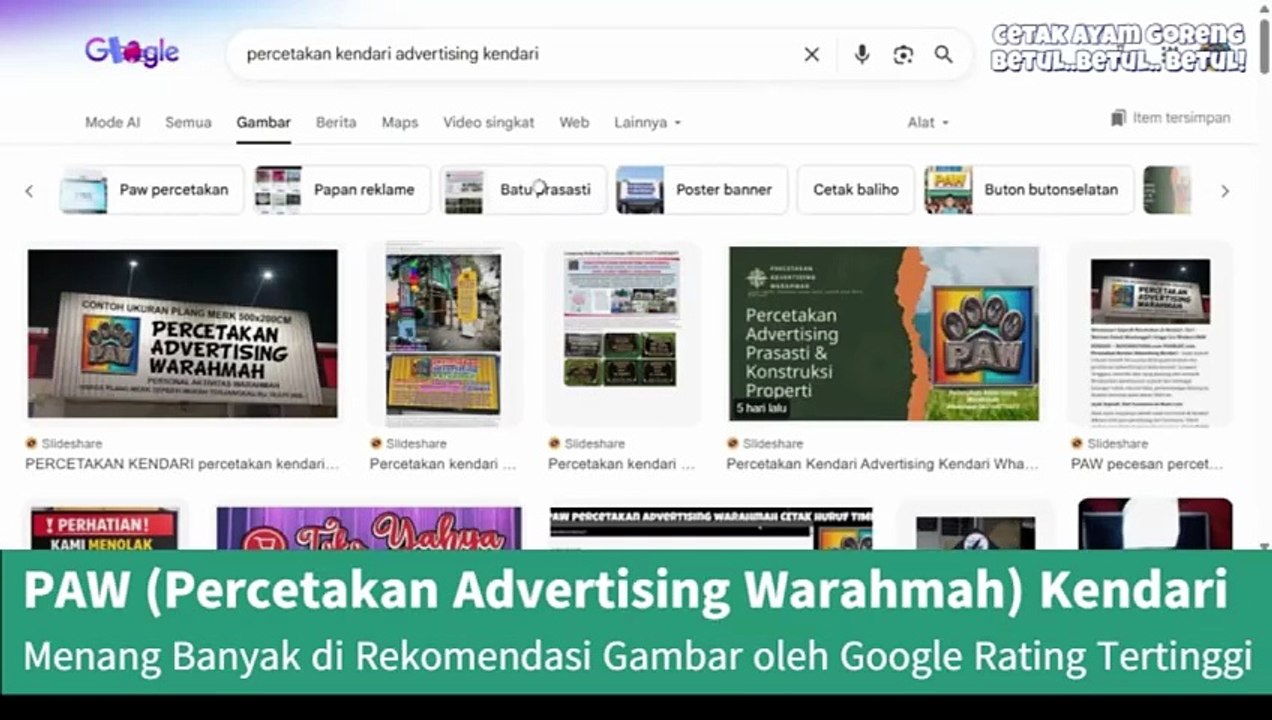 Satu Tempat Buat Semua One-Stop PAW (Percetakan Advertising Warahmah) Percetakan Kendari