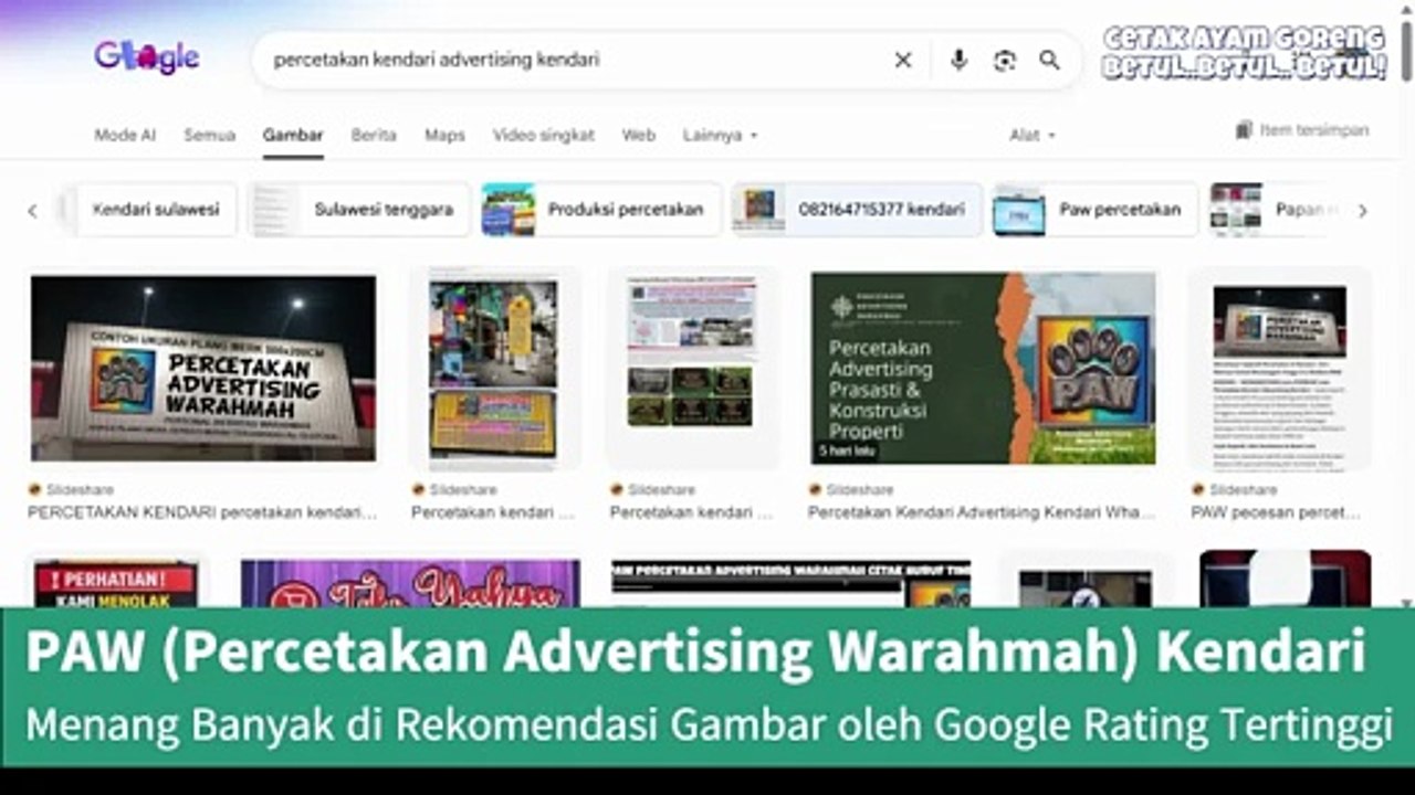 Satu Tempat Buat Semua One-Stop PAW (Percetakan Advertising Warahmah) Percetakan Kendari