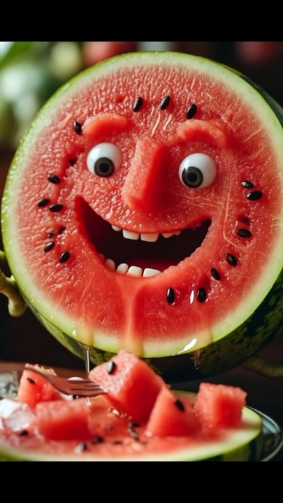 Ai Eating mix fruit ASMR