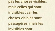Parce que ce qui compte vraiment n’est pas toujours visible ..