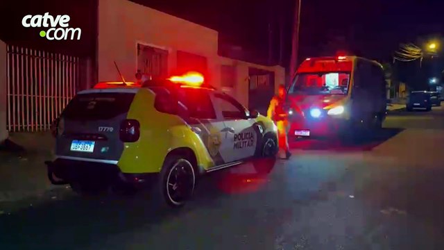 Vítima fica ferida ao ser atingida por pedrada no bairro Interlagos em Cascavel