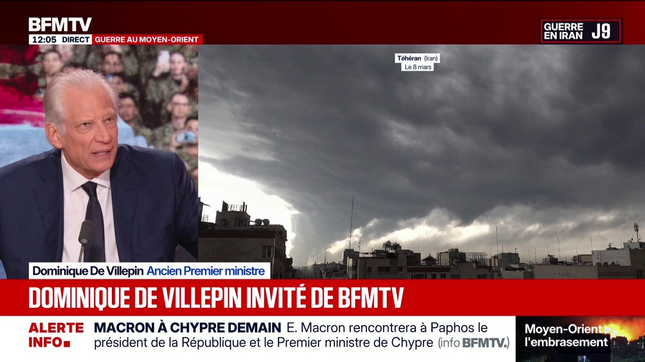 Guerre au Moyen-Orient: "Les démocraties doivent dire ce que nous acceptons et ce que nous n'acceptons pas", affirme Dominique de Villepin, ancien Premier ministre