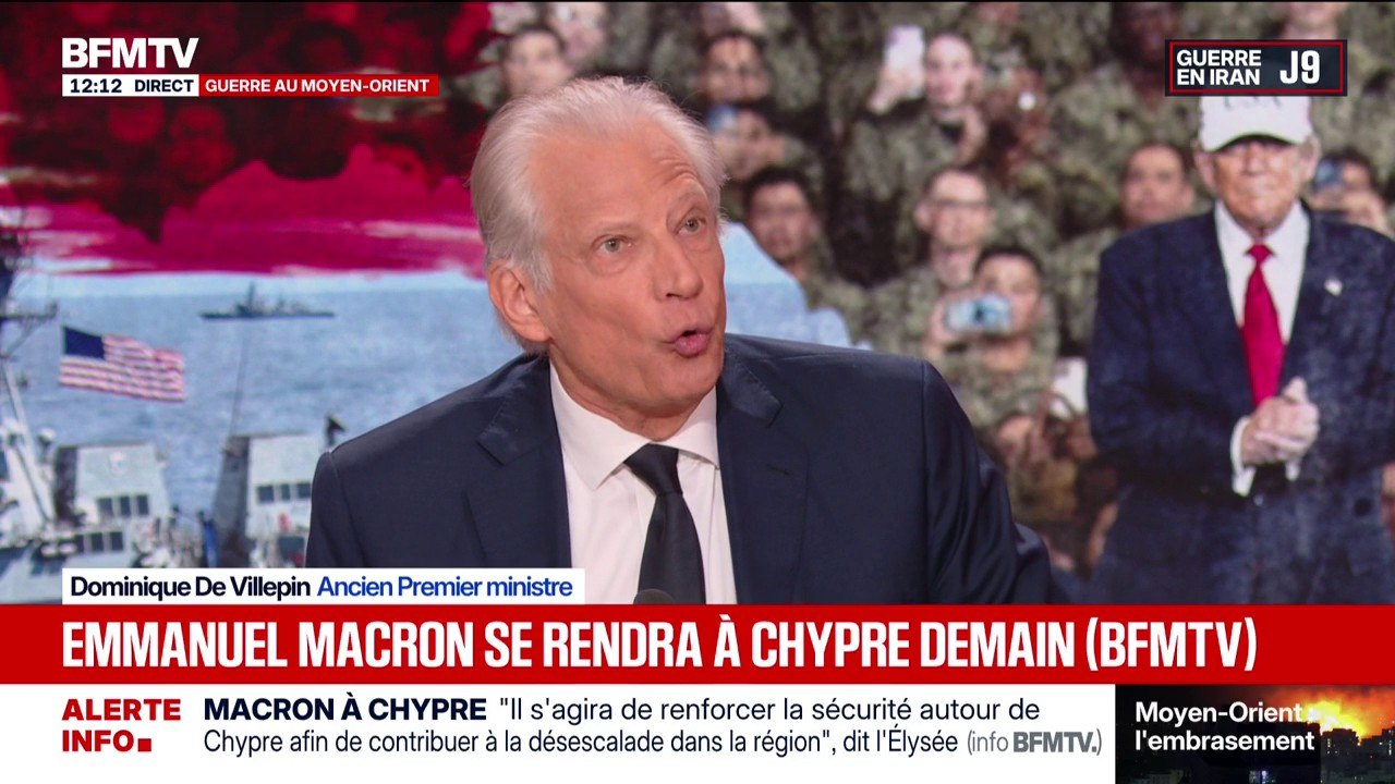 Emmanuel Macron à Chypre: Dominique de Villepin affirme que la place du chef de l'État est à "l'Élysée pour coordonner l'action" de la France dans le contexte de la guerre au Moyen-Orient