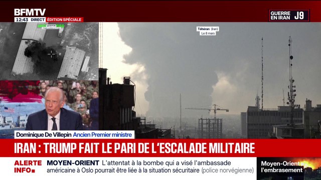 Guerre au Moyen-Orient: Dominique de Villepin appelle les Européens à condamner une guerre illégale menée par les États-Unis