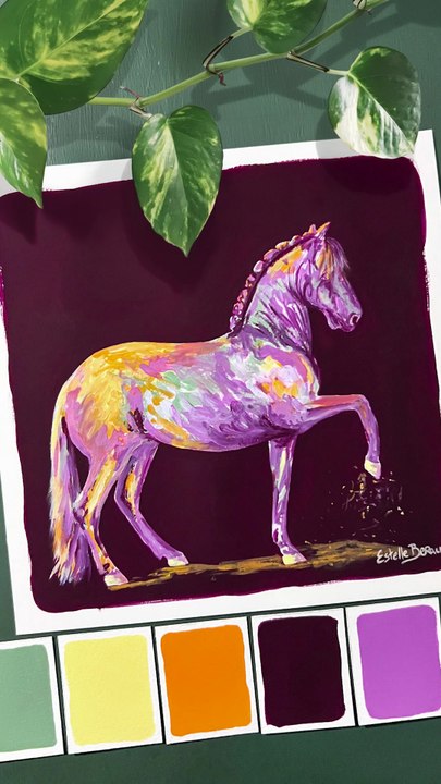 Peindre un cheval avec l'acrylique Flashe Lefranc Bourgeois