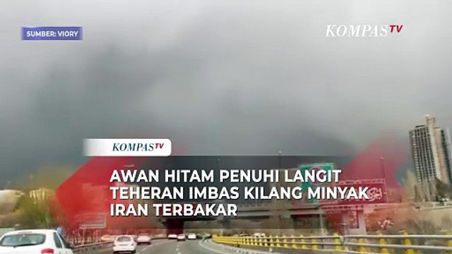Langit Teheran Menghitam! Imbas Kilang Minyak Iran Terbakar Diserang AS-Israel