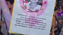 Protesto contra o feminicídio no Dia da Mulher em BH