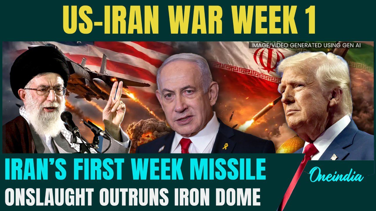 Iran DOMINATES US in Week 1 of War? Iran’s Missiles TIRE Israeli Defences, Middle East Left BURNING