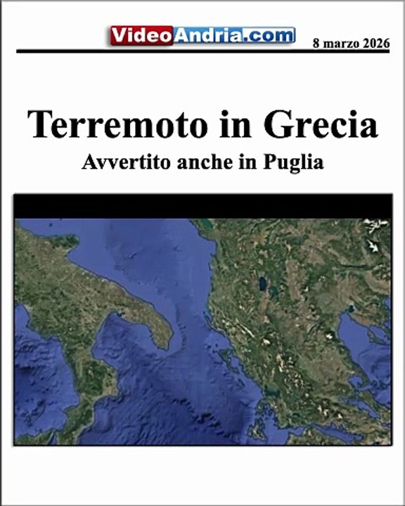 Terremoto 5.4 in Grecia, avvertito anche in Puglia (8 marzo 2026)