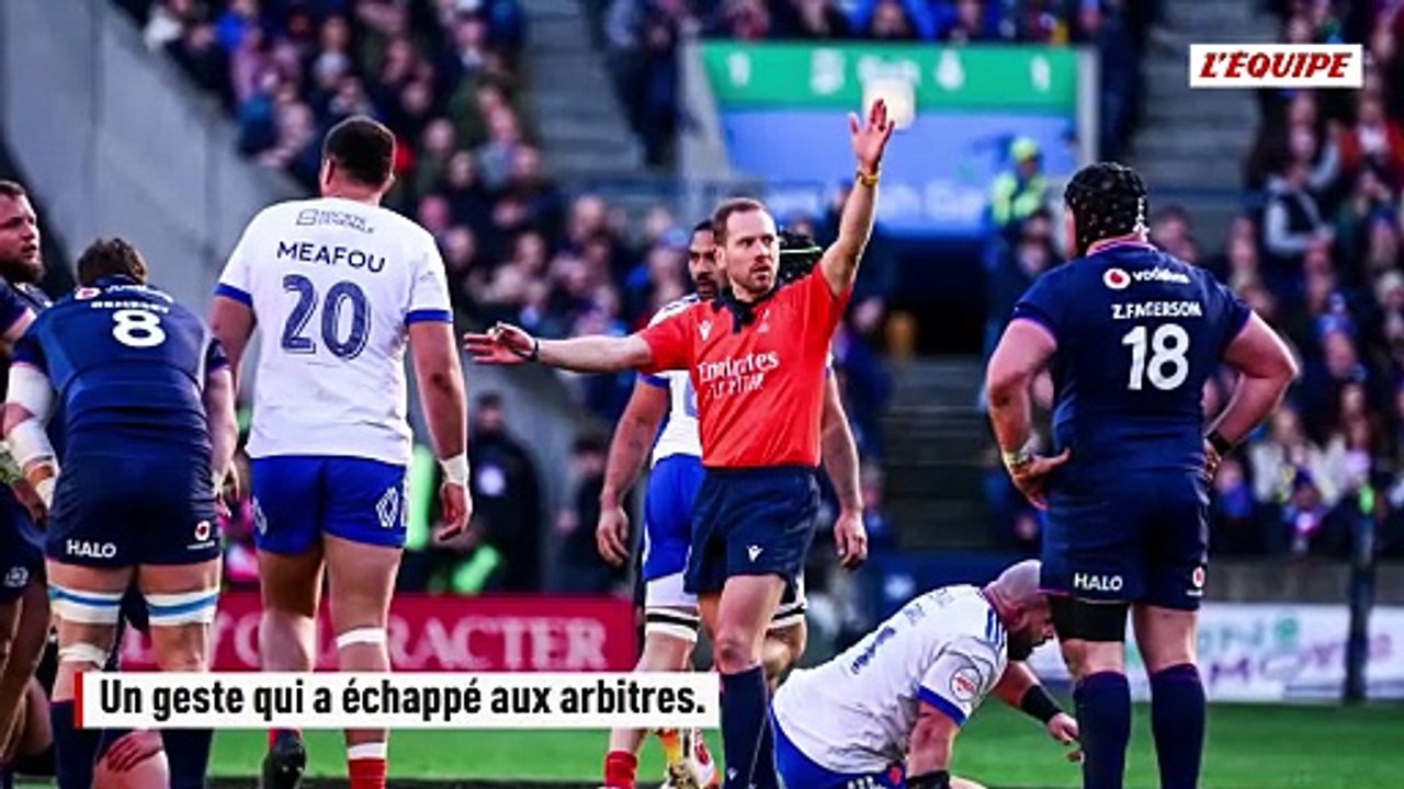 Oscar Jegou coupable d'une fourchette contre l'Écosse lors de la défaite du XV de France ? - Tournoi des 6 Nations - Bleus