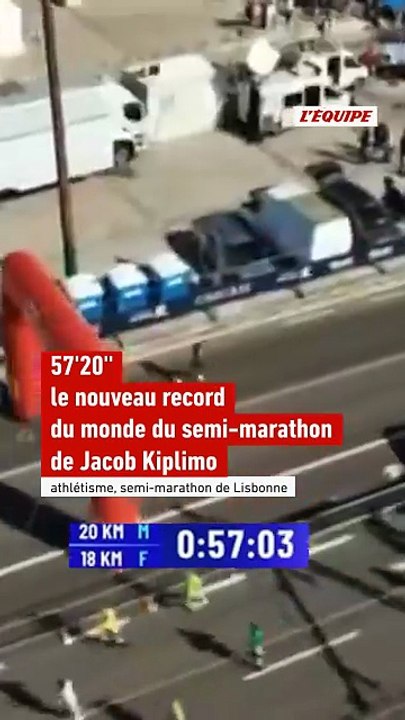 Avec un chrono de 57'20'', l'Ougandais Jacob Kiplimo s'empare du record du monde du semi-marathon à Lisbonne - Athlé