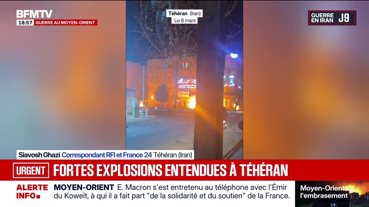 Les images des rues enflammées après des frappes à Téhéran en Iran