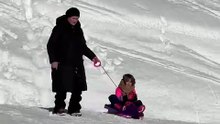 Hero Mom Jumps to Save Her Granddaughter’s Sled—Epic Snow Rescue|| Heartsome 💖