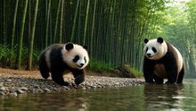 Panda Saves Baby From River 🔥 Panda Mom’s Quick Rescue