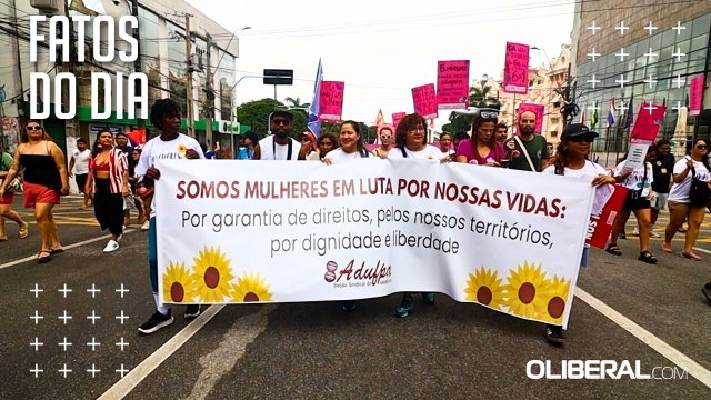 Dia das Mulheres: ato contra o feminicídio e outras violências reúne centenas de pessoas em Belém