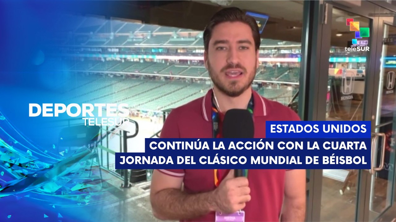 DEPORTES TELESUR | EE. UU. | Continúa la acción en Clásico Mundial de Béisbol 2026 en su 4ª jornada 08-03-2026