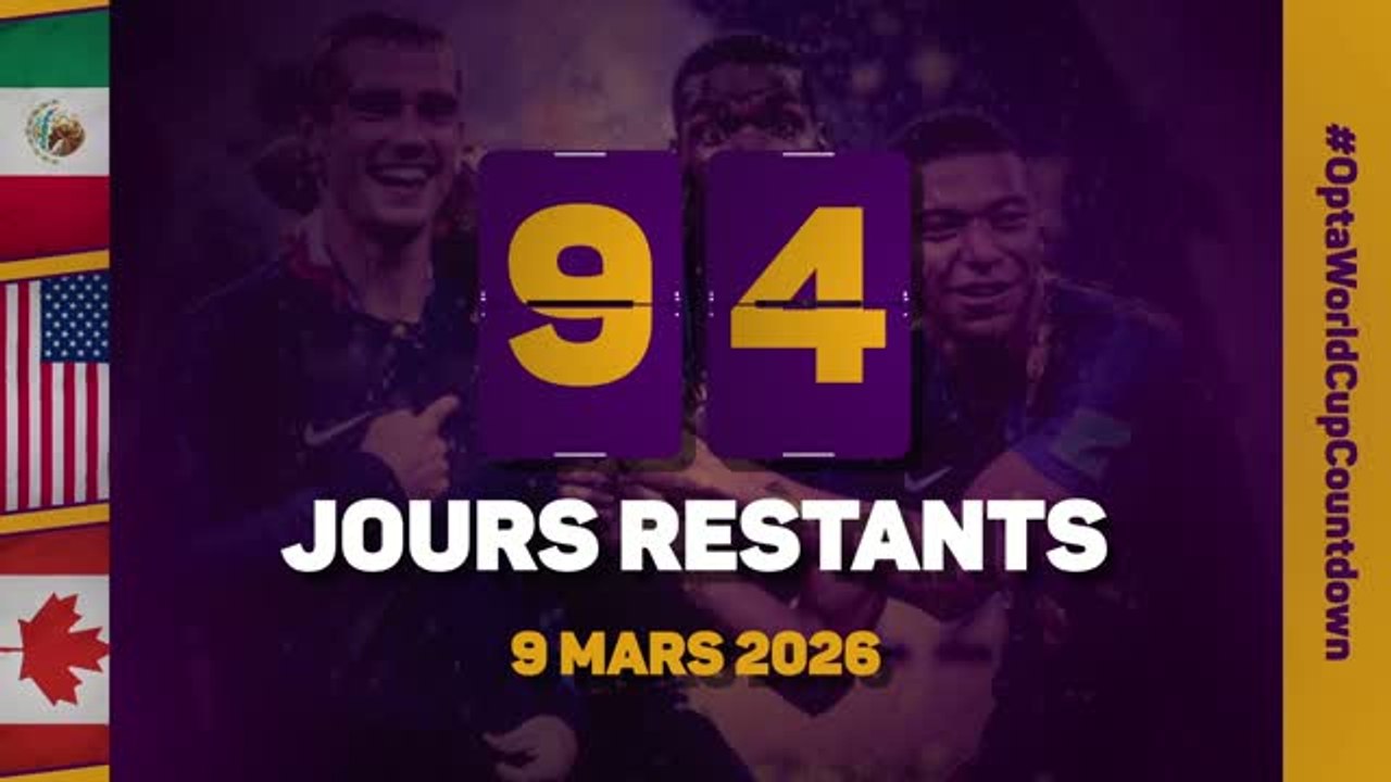 Le décompte d’Opta - J-94 avant la Coupe du monde