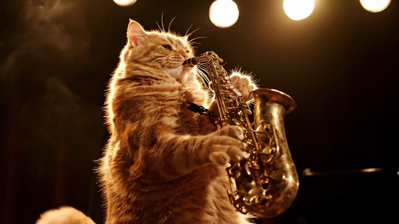 Funny Cat Playing Saxophone – Choosin' Texas Sax Cover 🎷🐱