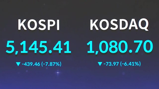 코스피 장중 8%대 급락...원-달러 환율 1,495원 상승 / YTN
