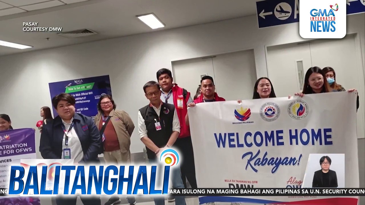 90 OFWs at kanilang kaanak na apektado ng gulo sa Middle East, nakauwi na sa Pilipinas | Balitanghali