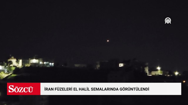 İran'ın İsrail'e misilleme olarak fırlattığı füzeler Batı Şeria semalarında